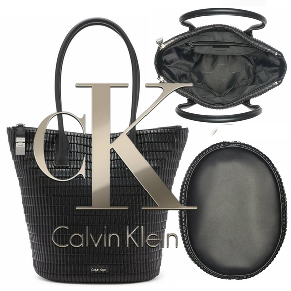 Calvin Klein Tote NWT Jet Black Large Tote Shoulder Modern Bag - Picture 16 of 16
